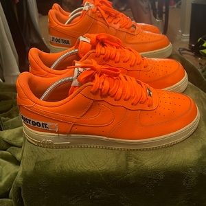 Nike Air Force 1 “Just Do It” edition. Orange and Cream